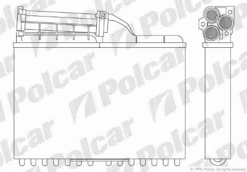 Polcar 2015N8-3 - Теплообменник, отопление салона autodif.ru
