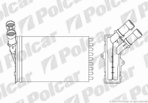 Polcar 2324N81X - Теплообменник, отопление салона autodif.ru