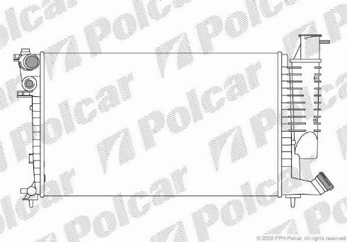 Polcar 232608-2 - Радиатор, охлаждение двигателя autodif.ru