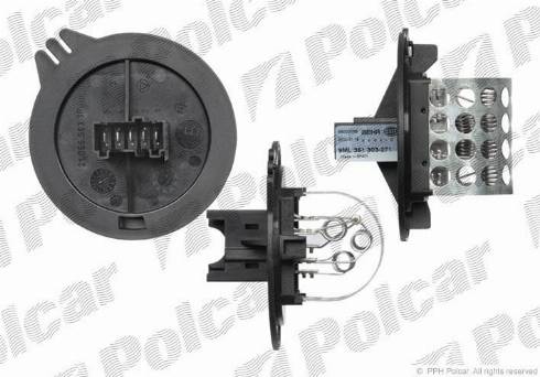 Polcar 2326KST1X - Сопротивление, реле, вентилятор салона autodif.ru