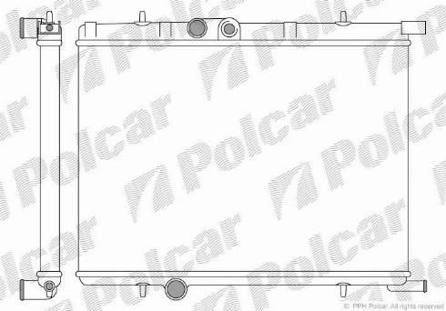 Polcar 232708A1 - Радиатор, охлаждение двигателя autodif.ru