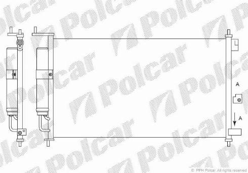 Polcar 2758K82X - Конденсатор кондиционера autodif.ru