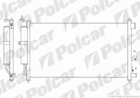 Polcar 2758K8C2 - Конденсатор кондиционера autodif.ru