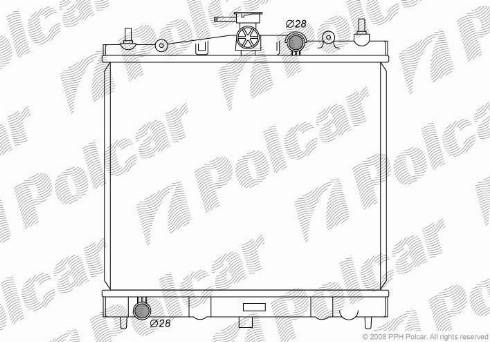 Polcar 2707084K - Радиатор, охлаждение двигателя autodif.ru