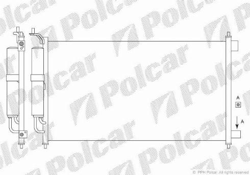 Polcar 2707K81K - Конденсатор кондиционера autodif.ru