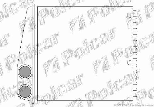 Polcar 2707N8-2 - Теплообменник, отопление салона autodif.ru