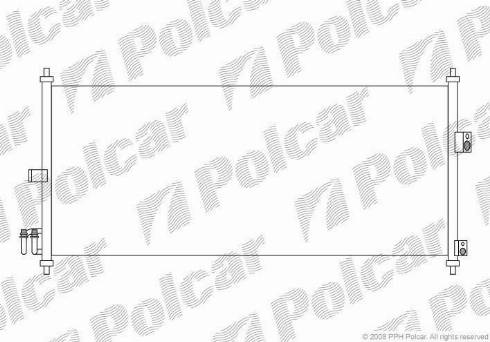 Polcar 2733K8C1 - Конденсатор кондиционера autodif.ru