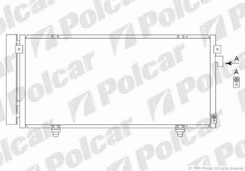 Polcar 7242K8C1 - Конденсатор кондиционера autodif.ru
