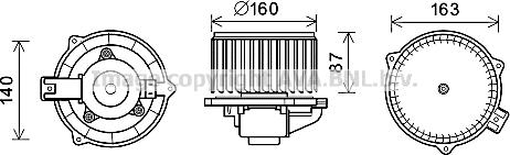 Prasco CT8051 - Электродвигатель, вентиляция салона autodif.ru