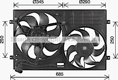 Prasco VN7543 - Вентилятор, охлаждение двигателя autodif.ru