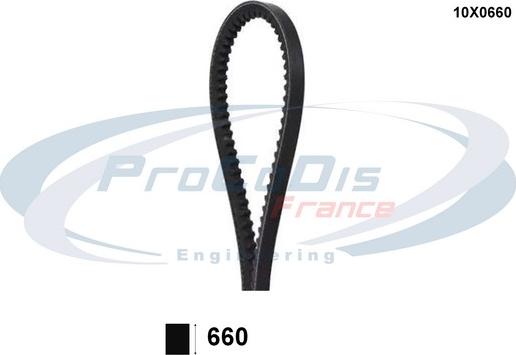 Procodis France 10X0660 - Клиновой ремень, поперечные рёбра autodif.ru