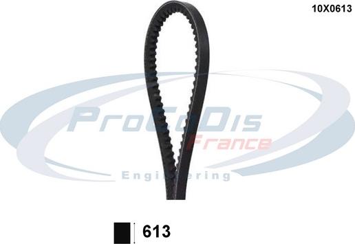 Procodis France 10X0613 - Клиновой ремень, поперечные рёбра autodif.ru