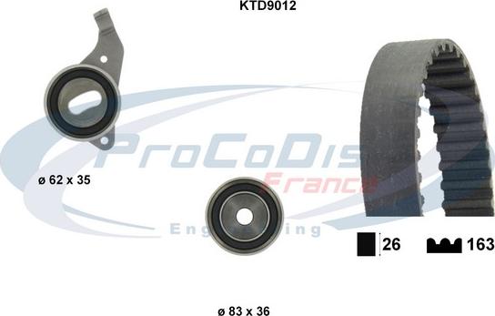 Procodis France KTD9012 - Комплект зубчатого ремня ГРМ autodif.ru