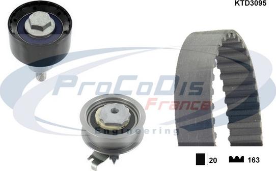 Procodis France KTD3095 - Комплект зубчатого ремня ГРМ autodif.ru