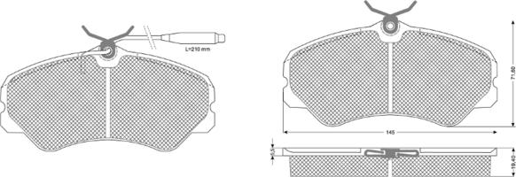 Procodis France PF1124 - Тормозные колодки, дисковые, комплект autodif.ru