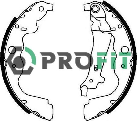 Profit 5001-4031 - Комплект тормозных колодок, барабанные autodif.ru