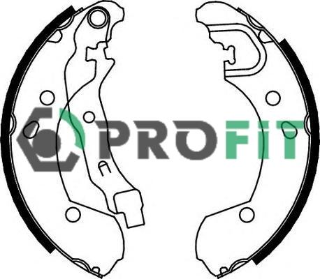 Profit 5001-0649 - Комплект тормозных колодок, барабанные autodif.ru
