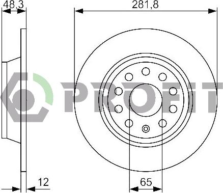 Profit 5010-1306 - Тормозной диск autodif.ru