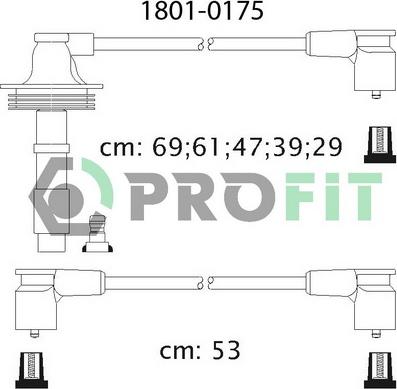 Profit 1801-0175 - Комплект проводов зажигания autodif.ru