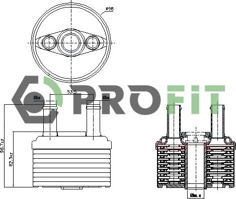 Profit 1745-0049 - Масляный радиатор, двигательное масло autodif.ru