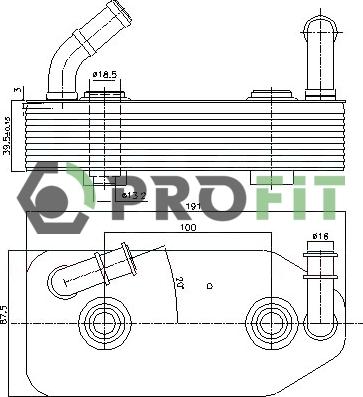 Profit 1745-0050 - Масляный радиатор, двигательное масло autodif.ru