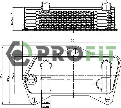 Profit 1745-0051 - Масляный радиатор, двигательное масло autodif.ru