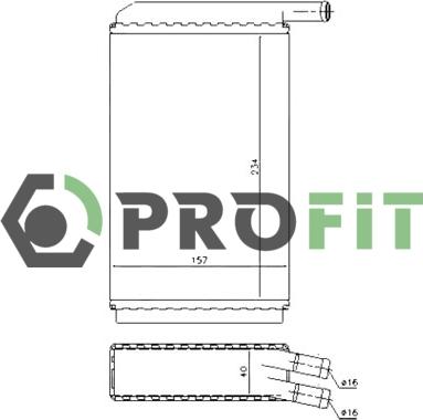 Profit 1760-0001 - Теплообменник, отопление салона autodif.ru