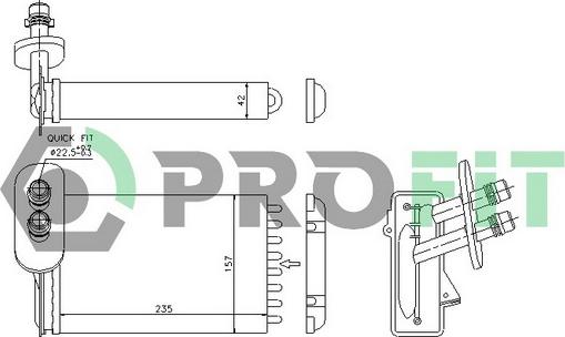 Profit PR 9523N1 - Теплообменник, отопление салона autodif.ru