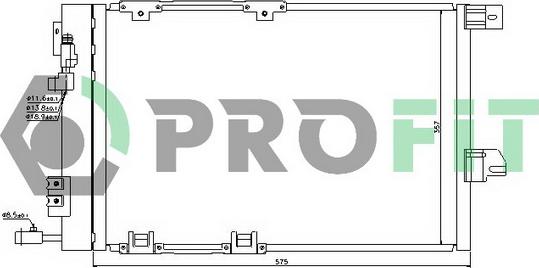 Profit PR 5050C1 - Конденсатор кондиционера autodif.ru