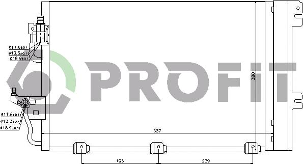 Profit PR 5052C1 - Конденсатор кондиционера autodif.ru
