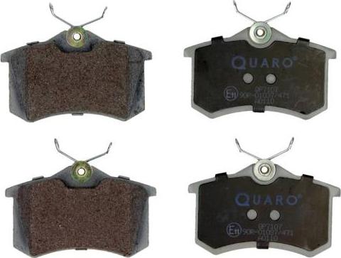QUARO QP7107 - Тормозные колодки, дисковые, комплект autodif.ru