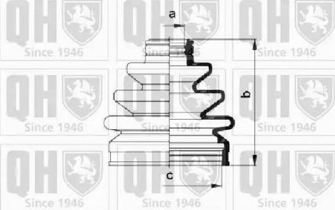 Quinton Hazell QJB477 - Пыльник, приводной вал autodif.ru