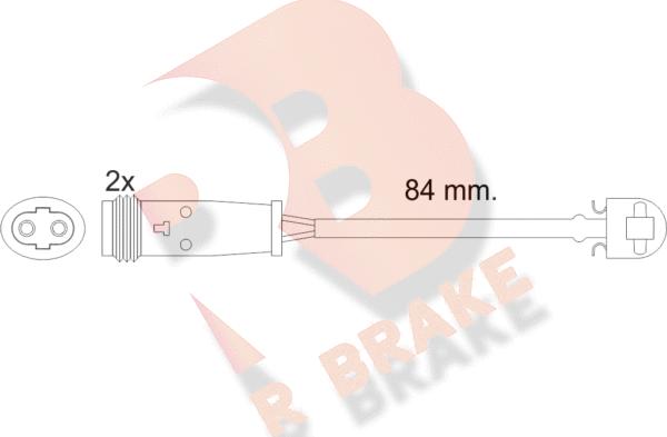 R Brake 610484RB - Сигнализатор, износ тормозных колодок autodif.ru
