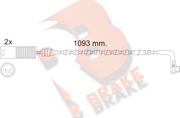 R Brake 610475RB - Сигнализатор, износ тормозных колодок autodif.ru