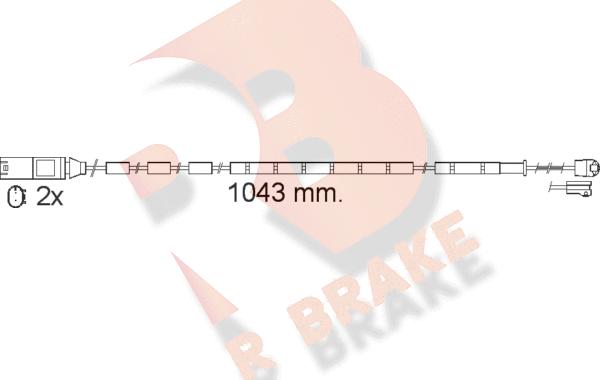 R Brake 610560RB - Сигнализатор, износ тормозных колодок autodif.ru