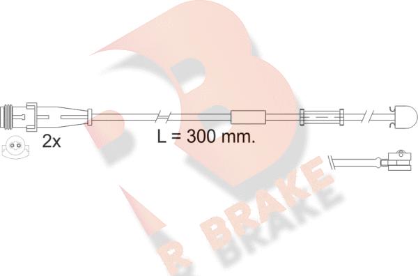 R Brake 610504RB - Сигнализатор, износ тормозных колодок autodif.ru