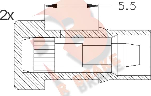 R Brake 610045RB - Сигнализатор, износ тормозных колодок autodif.ru