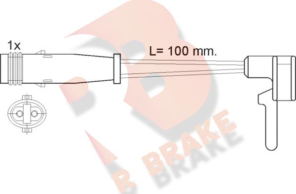 R Brake 610323RB - Сигнализатор, износ тормозных колодок autodif.ru