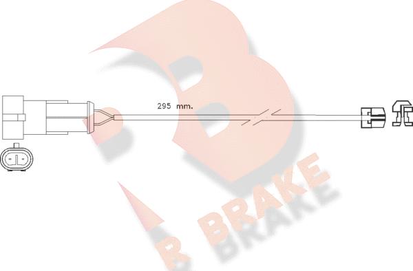 R Brake 610256RB - Сигнализатор, износ тормозных колодок autodif.ru