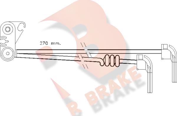 R Brake 610280RB - Сигнализатор, износ тормозных колодок autodif.ru