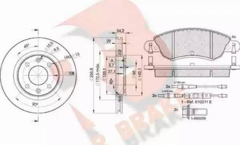 BENDIX DP61026 - Дисковый тормозной механизм, комплект autodif.ru