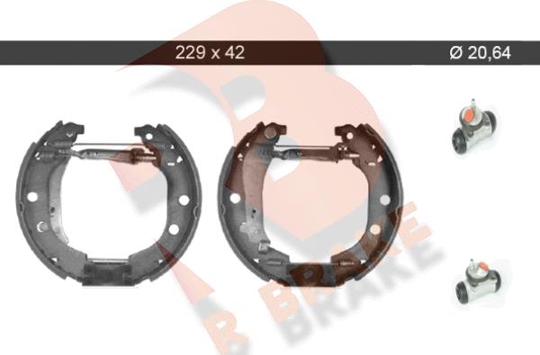 R Brake 79RBKT0045 - Комплект тормозных колодок, барабанные autodif.ru