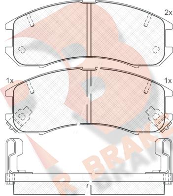 R Brake RB0795 - Тормозные колодки, дисковые, комплект autodif.ru