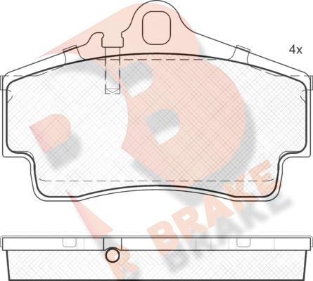 R Brake RB1619 - Тормозные колодки, дисковые, комплект autodif.ru