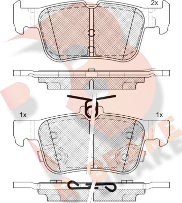 R Brake RB2198-208 - Тормозные колодки, дисковые, комплект autodif.ru