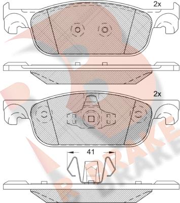 R Brake RB2274 - Тормозные колодки, дисковые, комплект autodif.ru