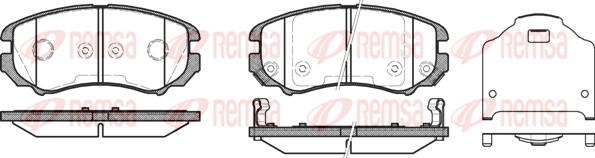 Remsa 0953.12 - Тормозные колодки, дисковые, комплект autodif.ru