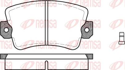 Remsa 0061.02 - Колодки тормозные дисковые передн Renault Trafic 1.4-2.5D 80-89 autodif.ru