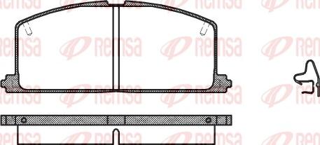 Remsa 0167.04 - Колодки тормозные дисковые передн. Toyota Camry 82-88/Carina 1.6-2.0D <98 autodif.ru