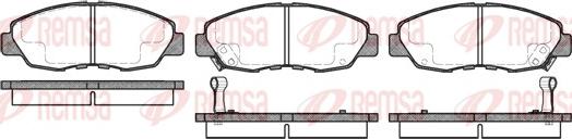 Remsa 0324.02 - Колодки тормозные дисковые передн Honda Accord all 90-93/CR-V 2.0i 02> autodif.ru